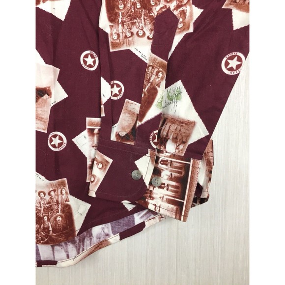 WRANGLER TEXAS RANGER Men's Multi-Colored Graphic Long Sleeve Western Shirt L/G - Picture 4 of 12